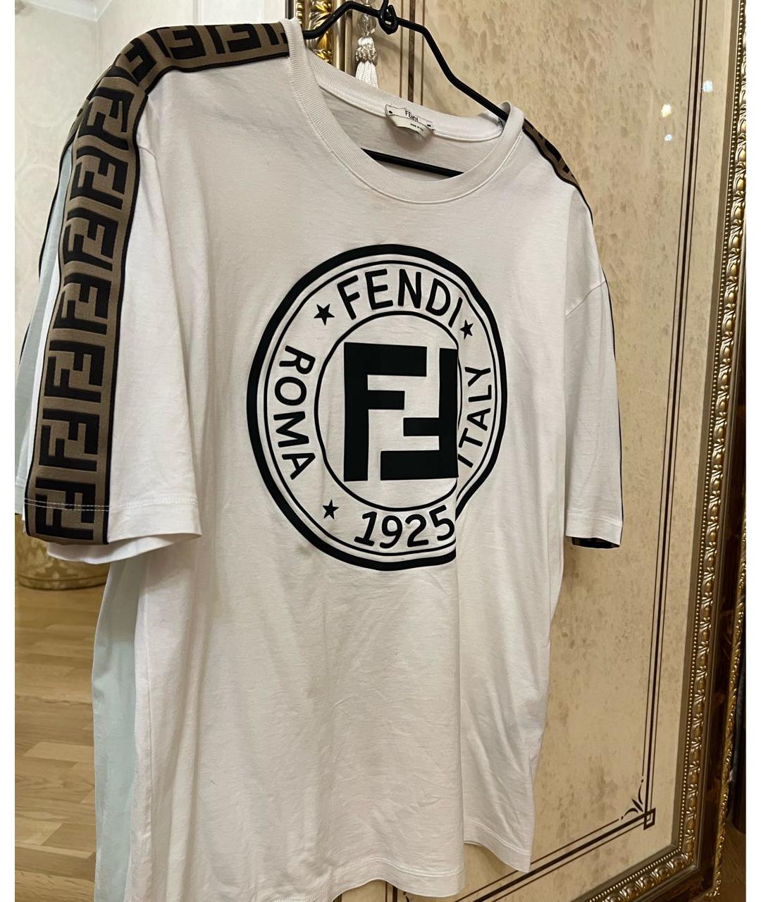 FENDI Белая футболка, фото 4