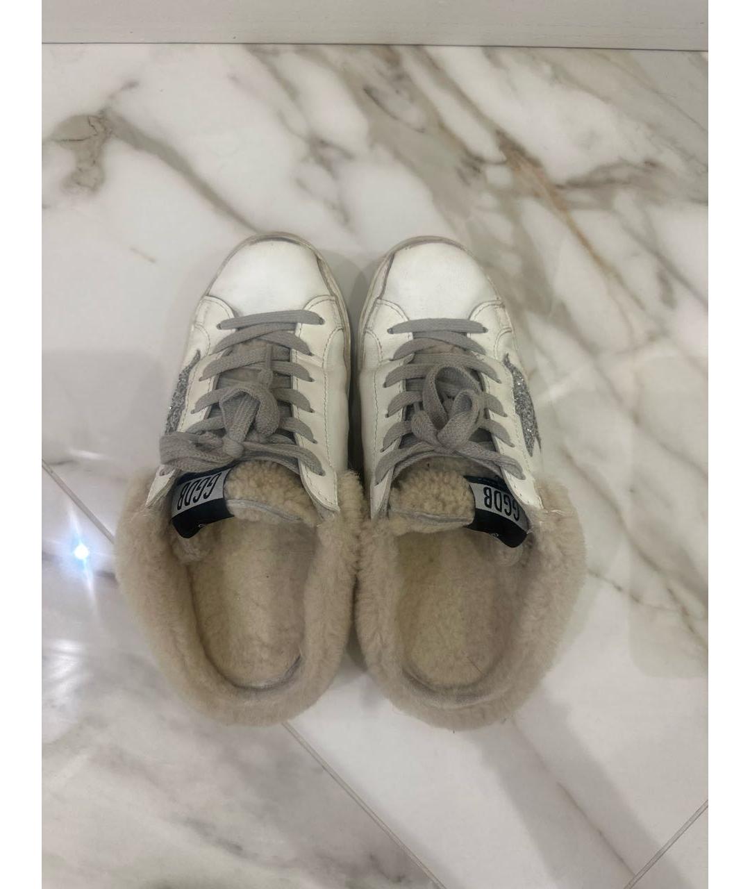 GOLDEN GOOSE DELUXE BRAND Белые кожаные кеды, фото 3