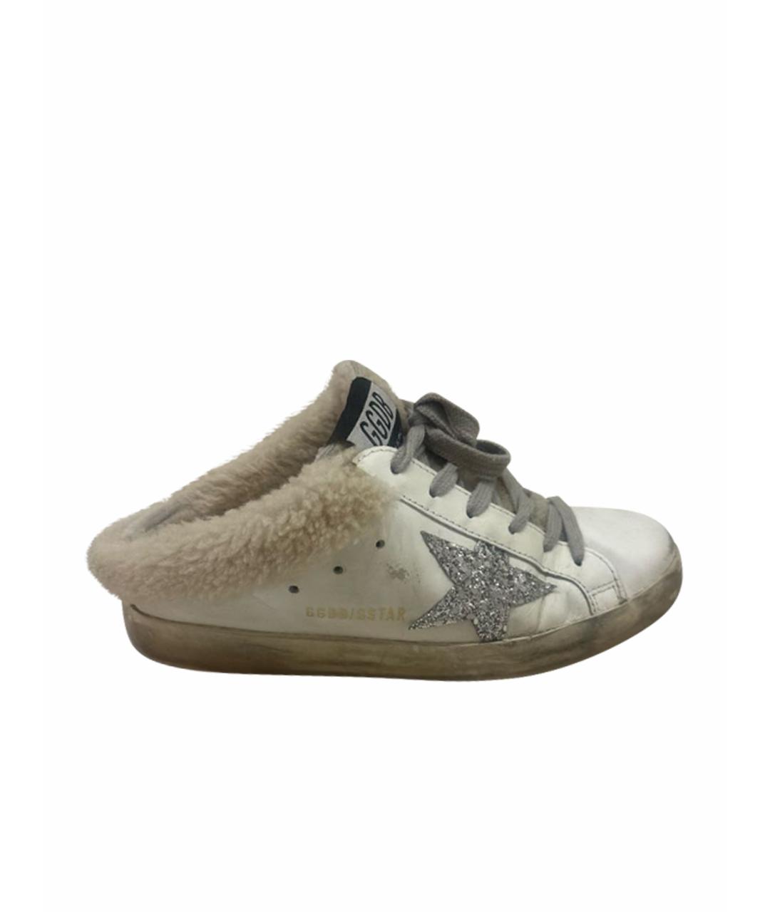 GOLDEN GOOSE DELUXE BRAND Белые кожаные кеды, фото 1