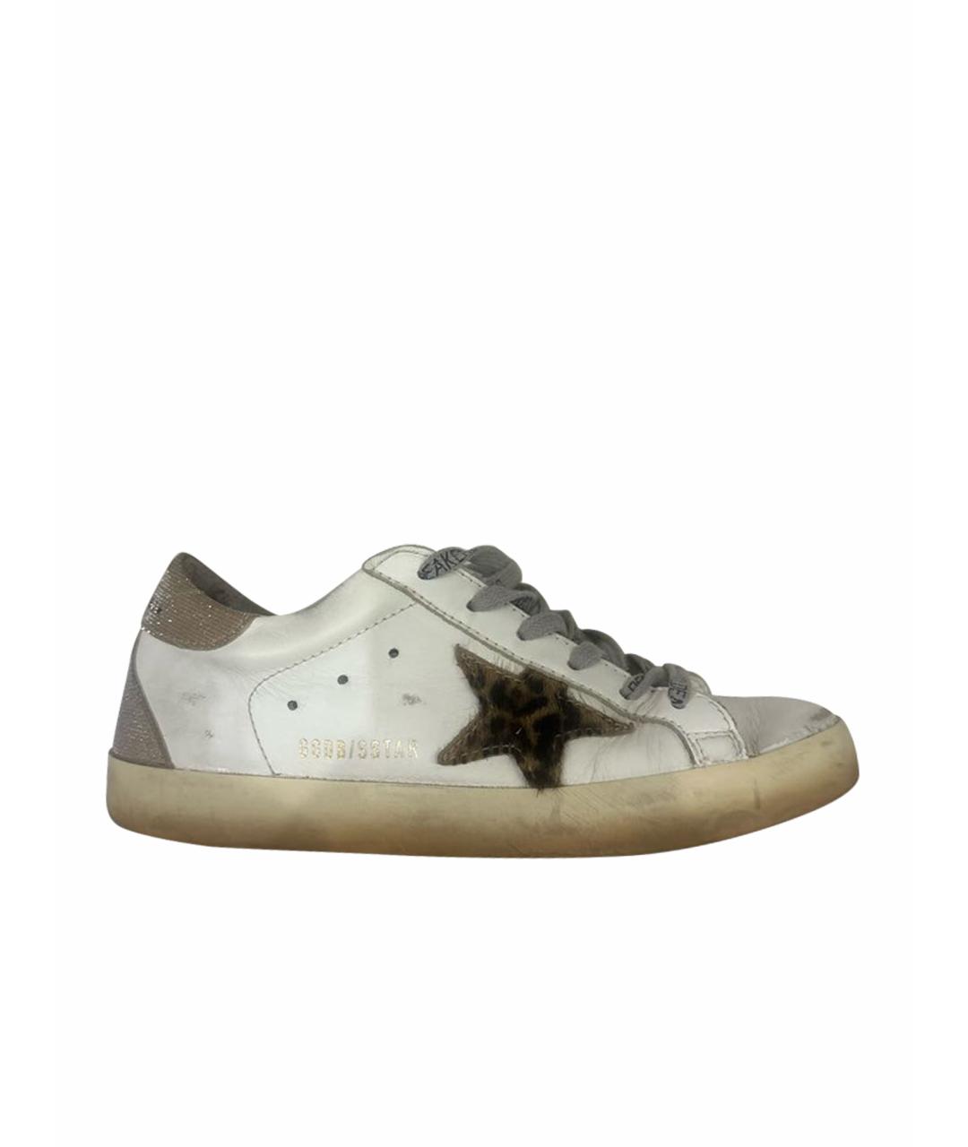 GOLDEN GOOSE DELUXE BRAND Белые кожаные кеды, фото 1