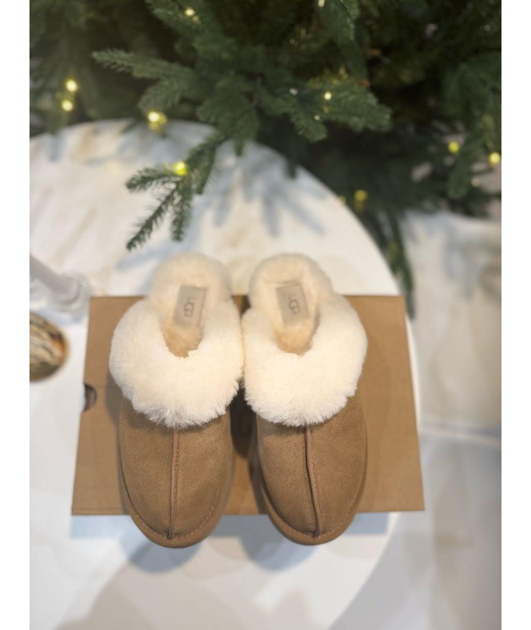 UGG AUSTRALIA Коричневые замшевые сабо, фото 2