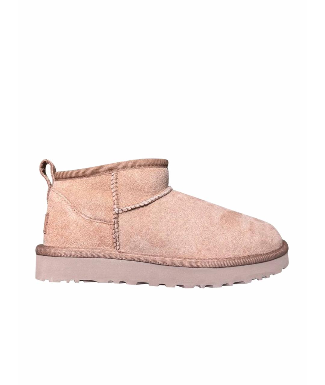 UGG AUSTRALIA Бежевые бархатные ботинки, фото 1