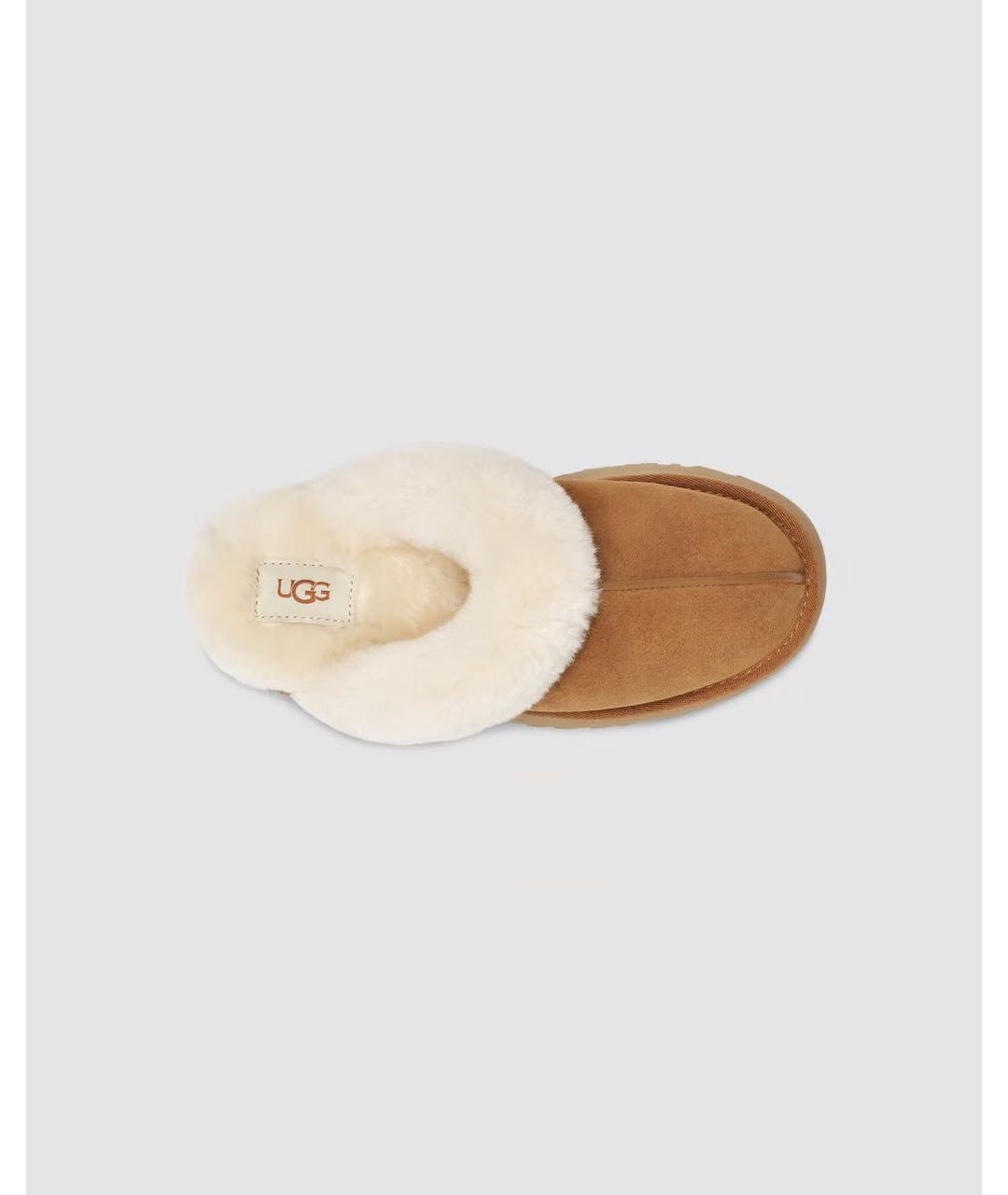 UGG AUSTRALIA Коричневые замшевые сабо, фото 4