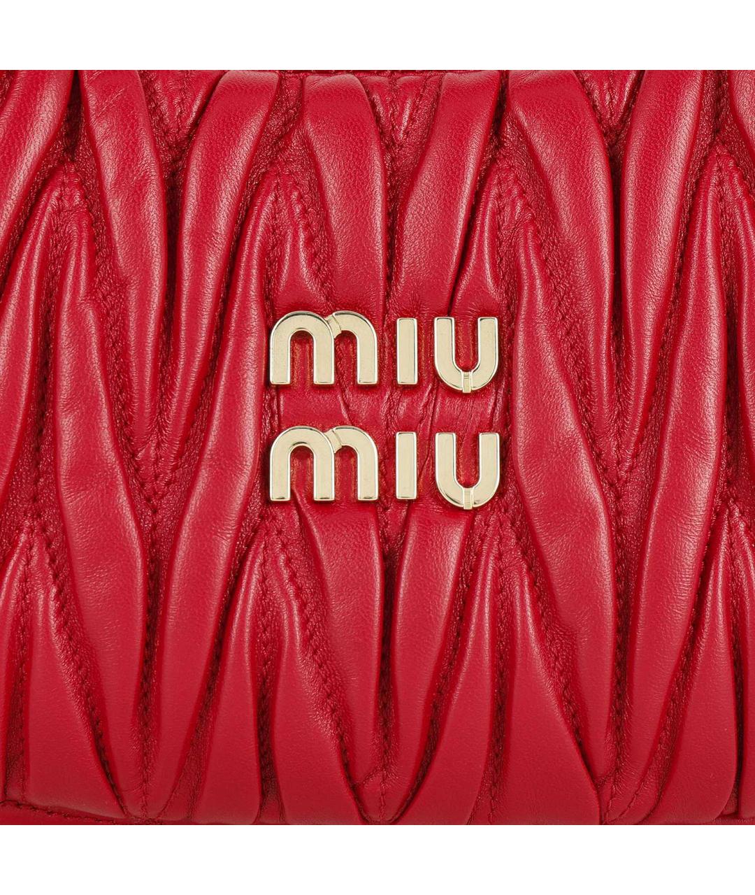 MIU MIU Красная кожаная сумка через плечо, фото 5
