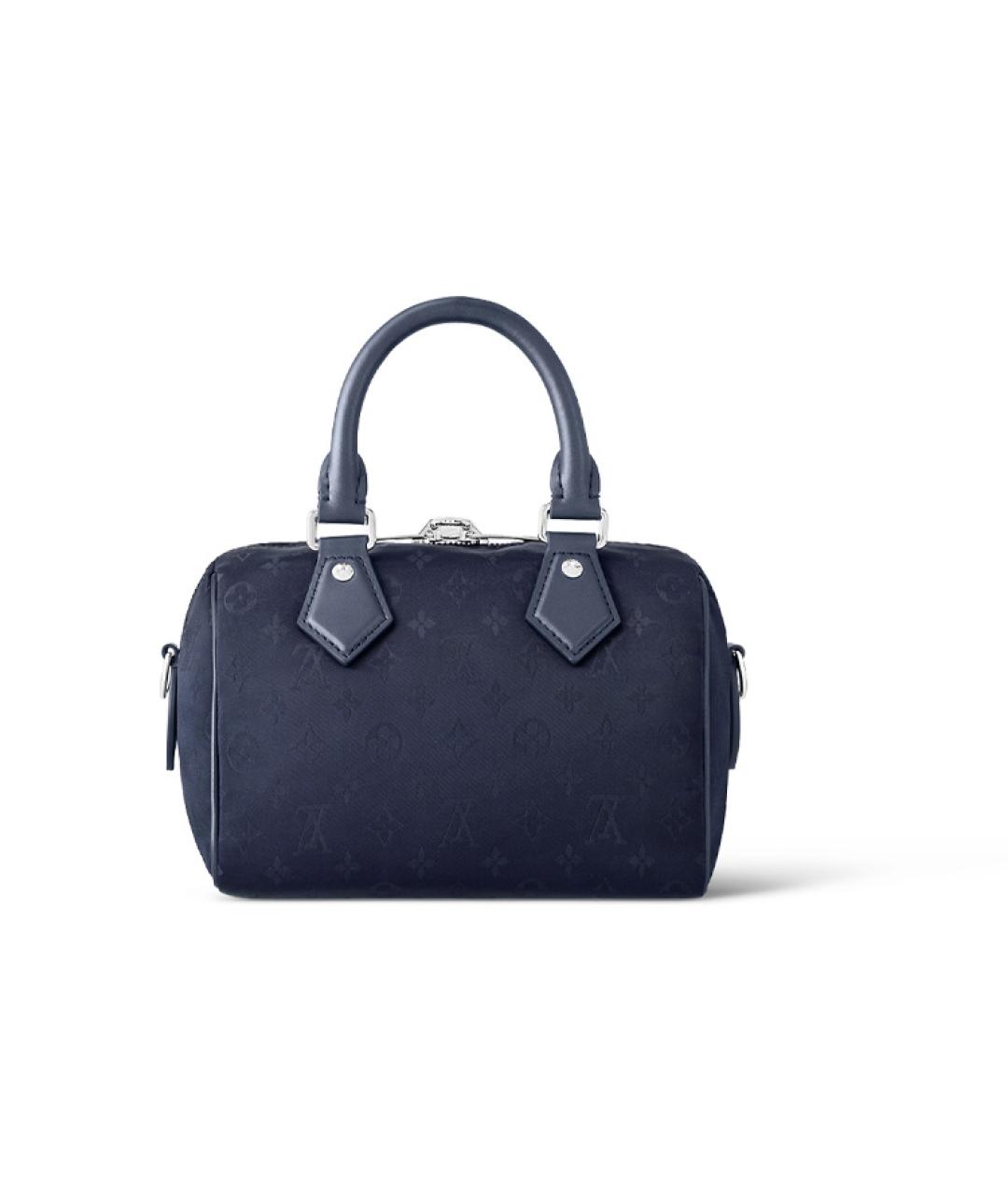 LOUIS VUITTON Темно-синяя кожаная сумка через плечо, фото 3