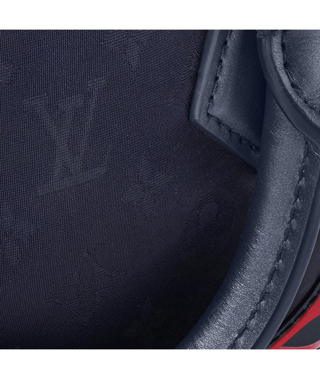 LOUIS VUITTON Темно-синяя кожаная сумка через плечо, фото 6
