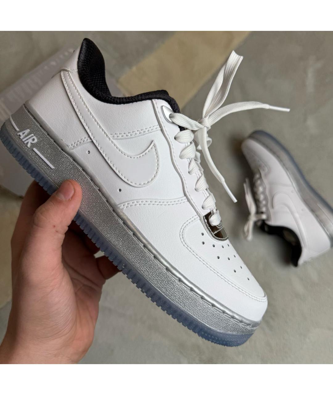 NIKE Белые кожаные кроссовки, фото 4