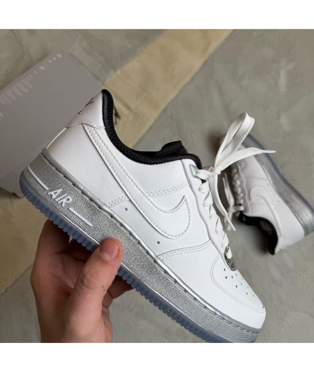 NIKE Белые кожаные кроссовки, фото 3