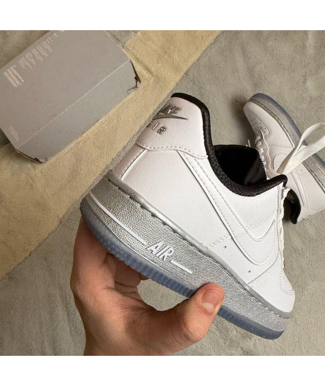 NIKE Белые кожаные кроссовки, фото 2