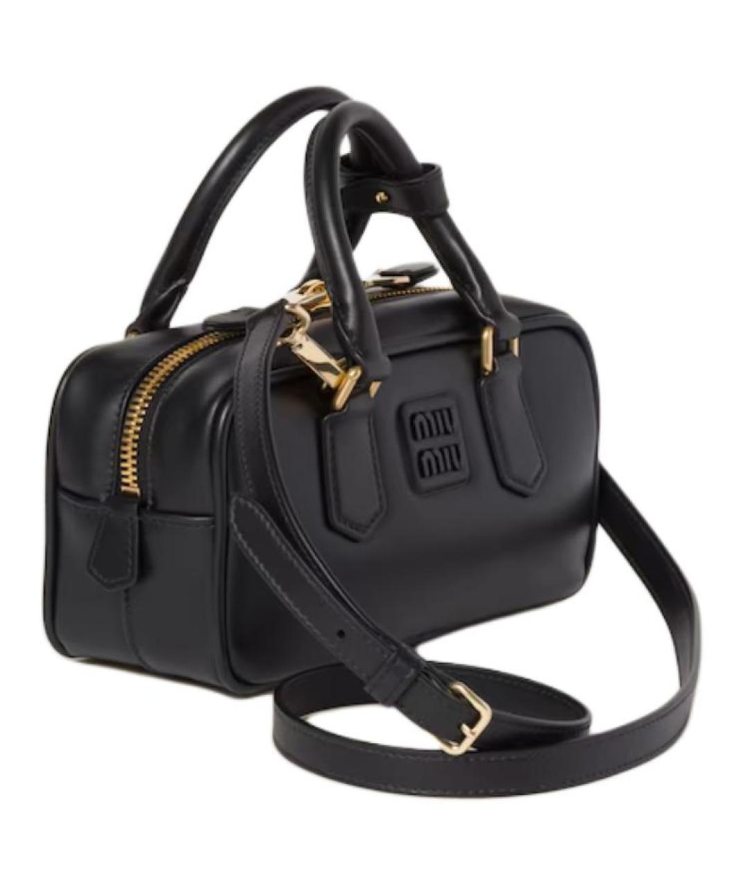 MIU MIU Черная кожаная сумка через плечо, фото 2