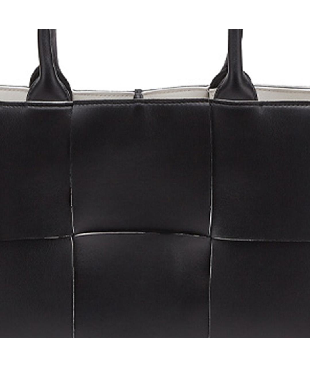 BOTTEGA VENETA Черная кожаная сумка через плечо, фото 4