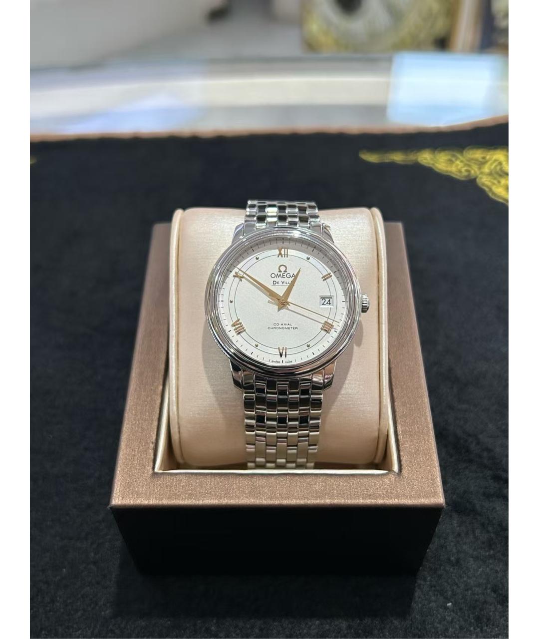 OMEGA Белые часы, фото 3