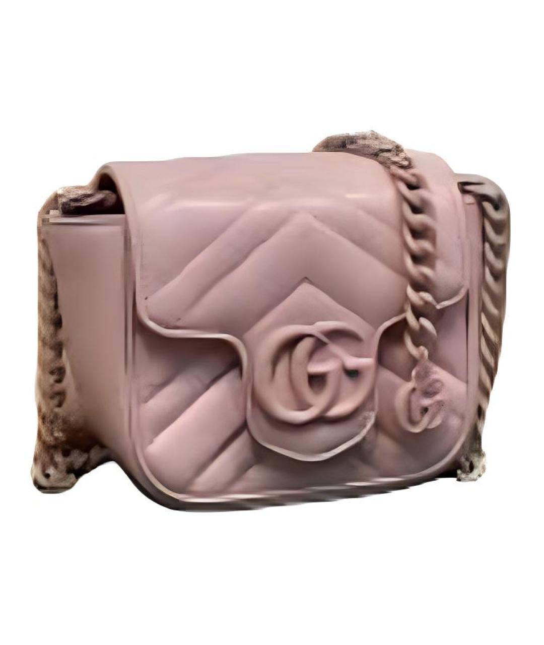GUCCI Розовая кожаная сумка через плечо, фото 1