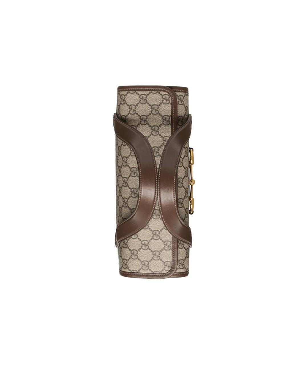 GUCCI Бежевая тканевая сумка с короткими ручками, фото 5