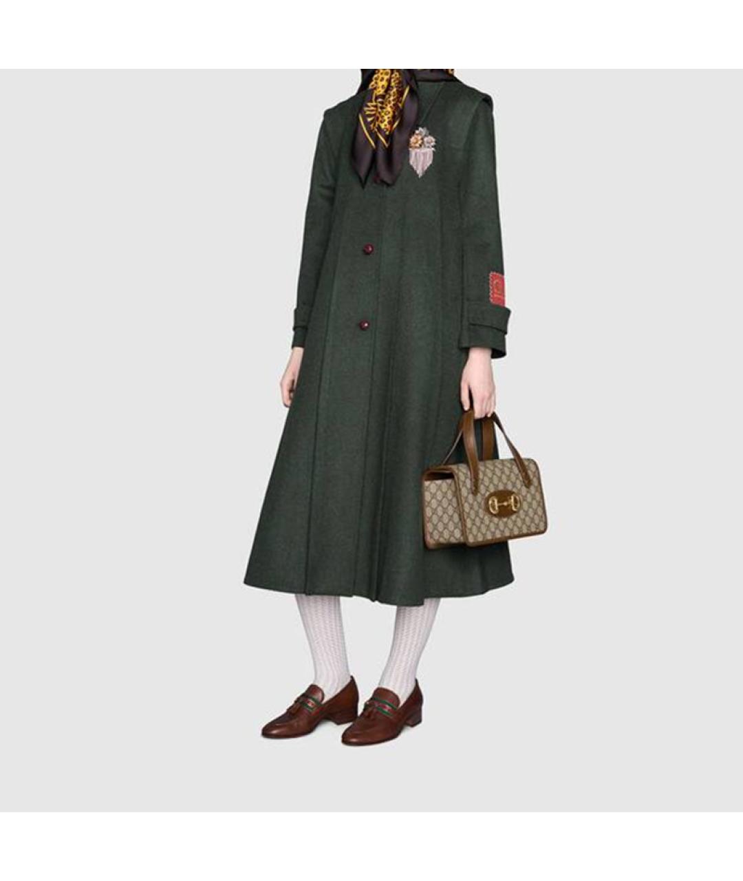 GUCCI Бежевая тканевая сумка с короткими ручками, фото 7