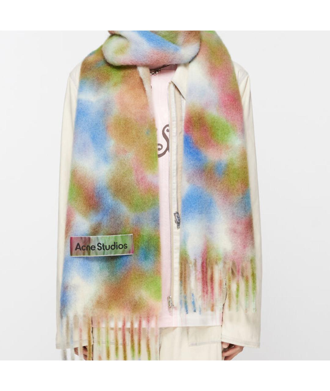 ACNE STUDIOS Мульти шерстяной шарф, фото 3