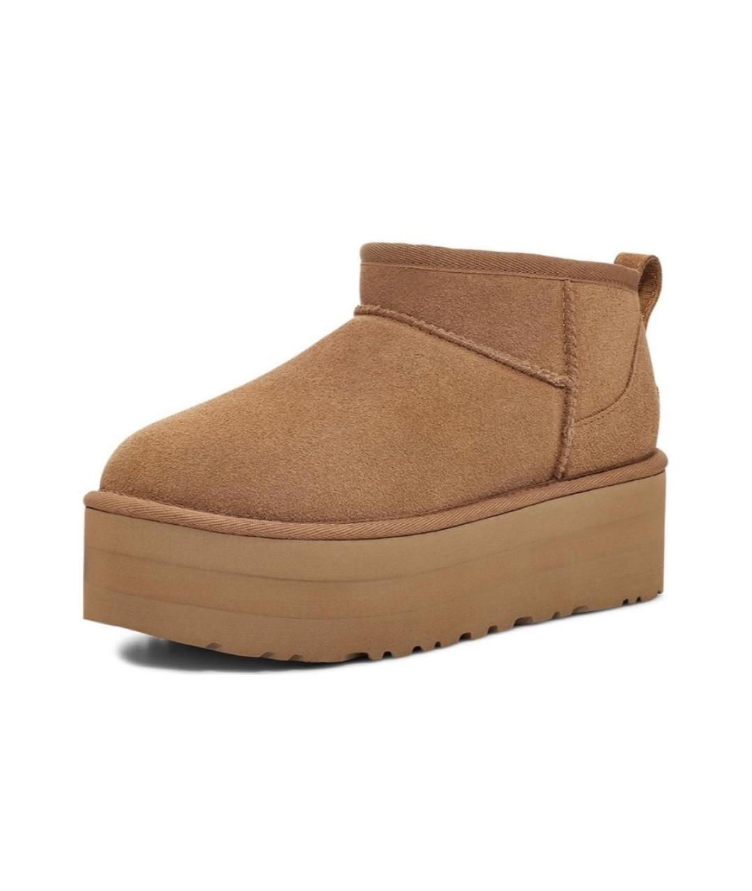 UGG AUSTRALIA Бежевые замшевые ботинки, фото 2