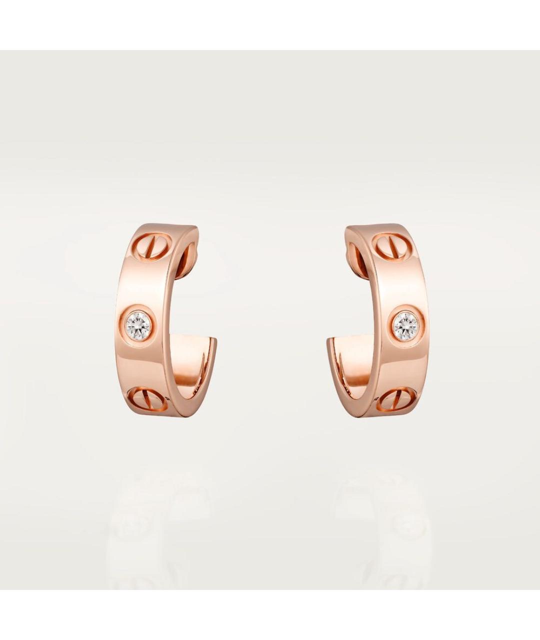 CARTIER Золотые серьги из розового золота, фото 8