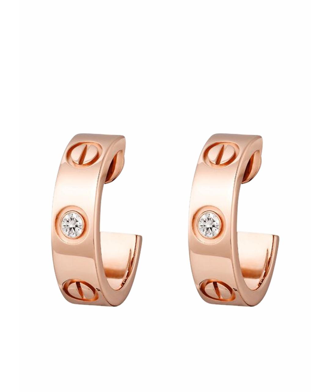 CARTIER Золотые серьги из розового золота, фото 1
