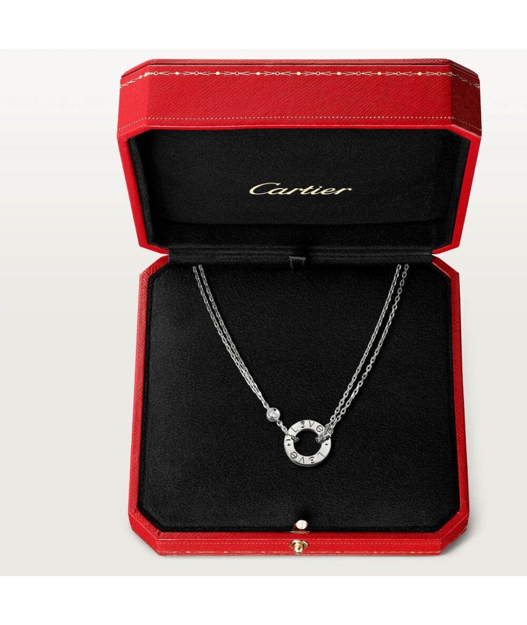 CARTIER Серебряное колье из белого золота, фото 2