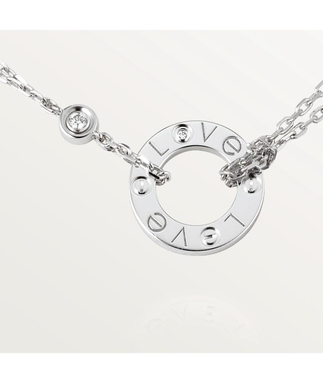 CARTIER Серебряное колье из белого золота, фото 3