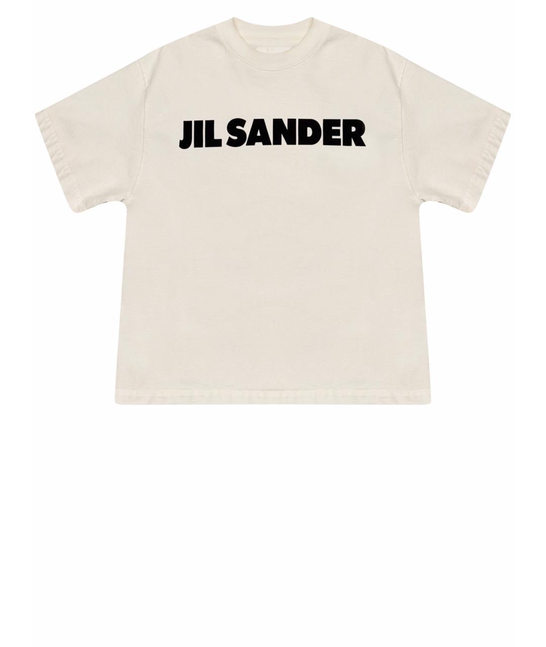 JIL SANDER Белая хлопковая футболка, фото 1