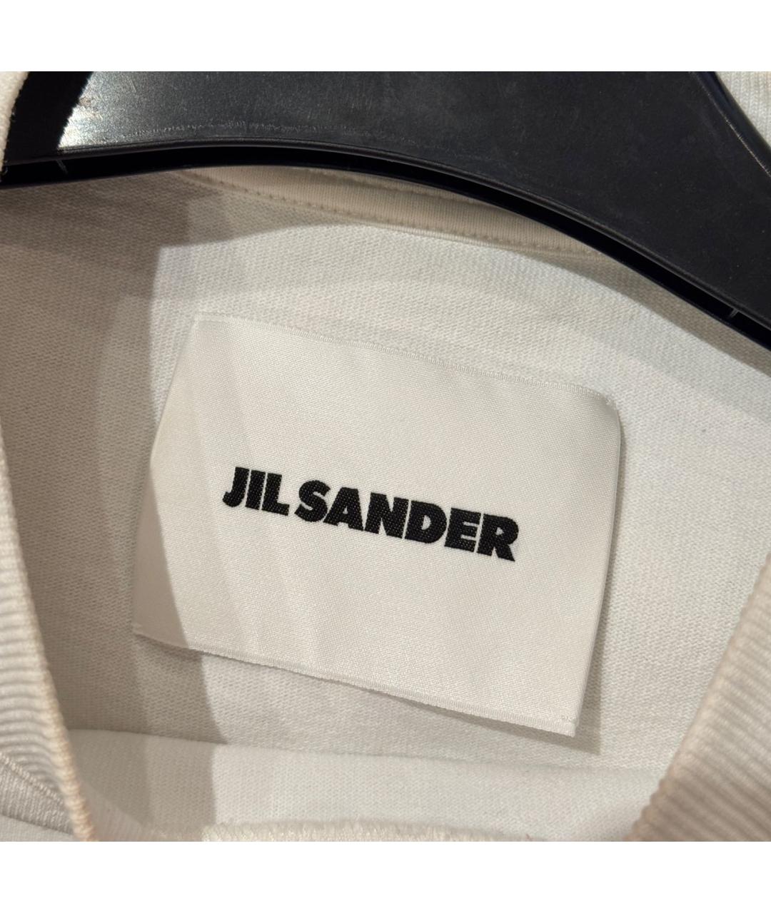 JIL SANDER Белая хлопковая футболка, фото 3