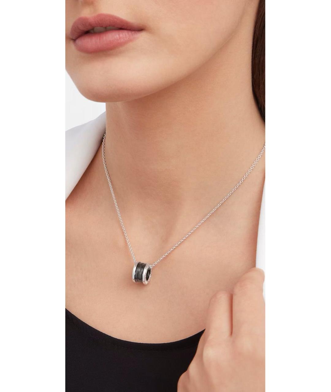 BVLGARI Черное серебряное колье, фото 7
