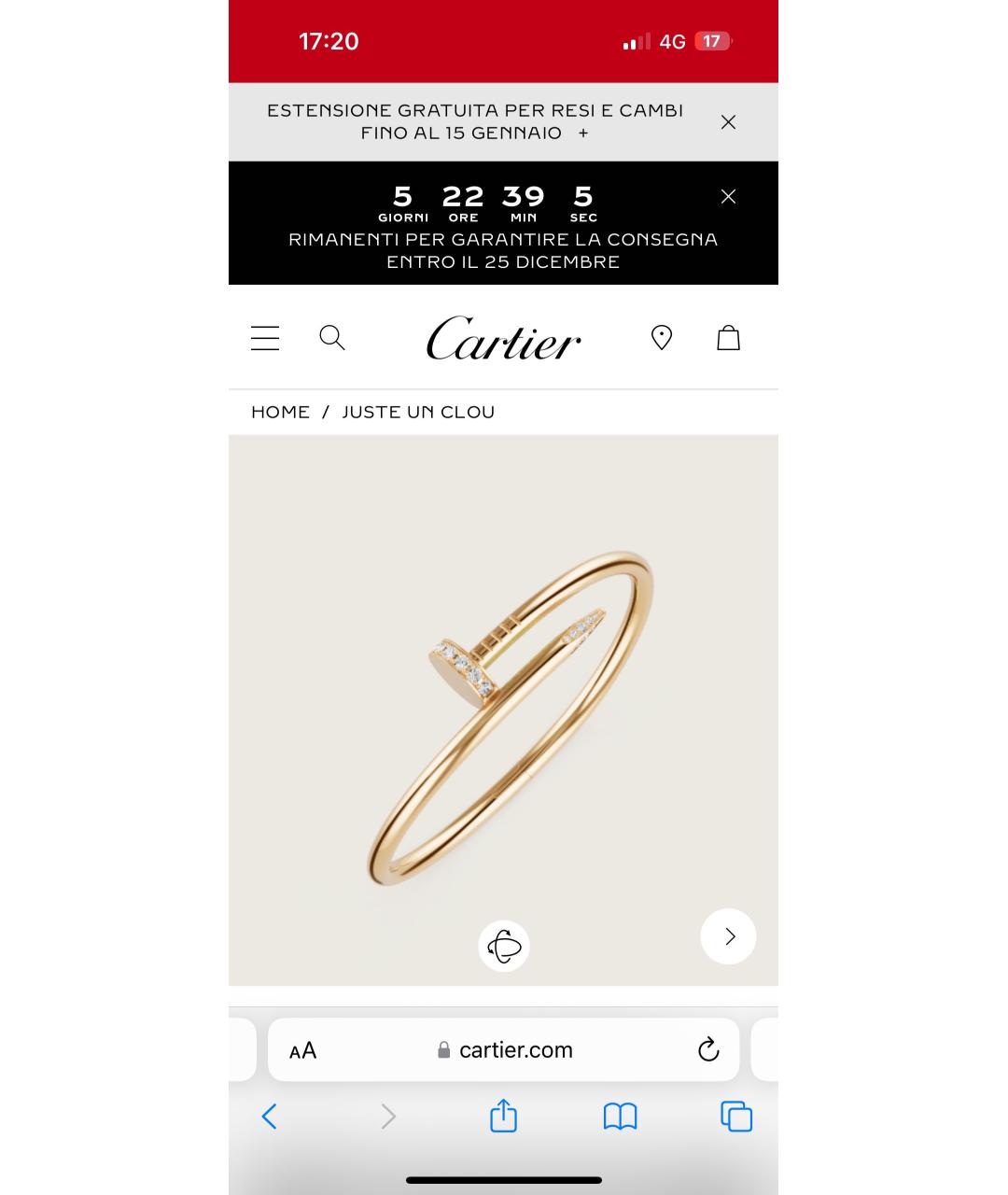 CARTIER Золотой браслет из желтого золота, фото 4