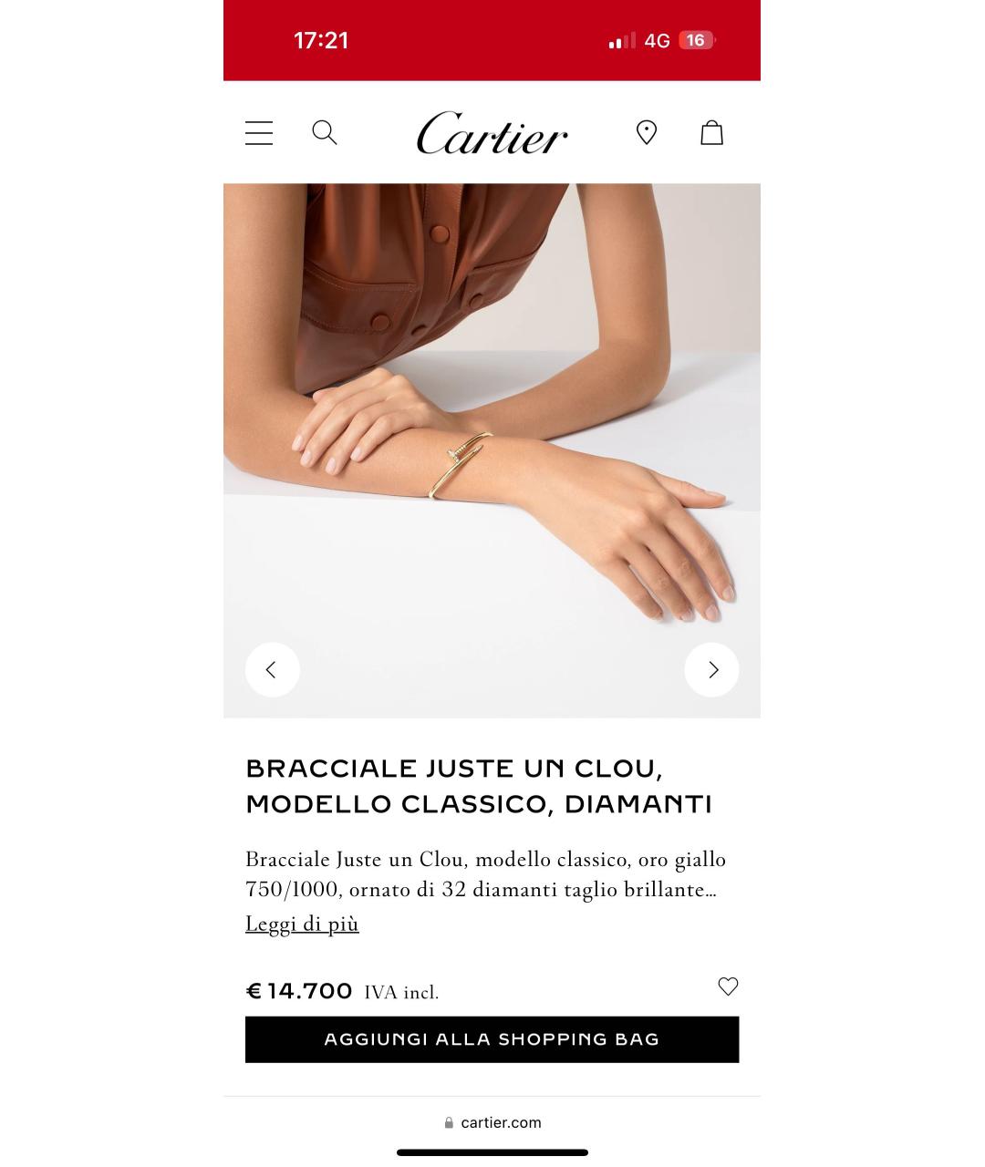 CARTIER Золотой браслет из желтого золота, фото 3