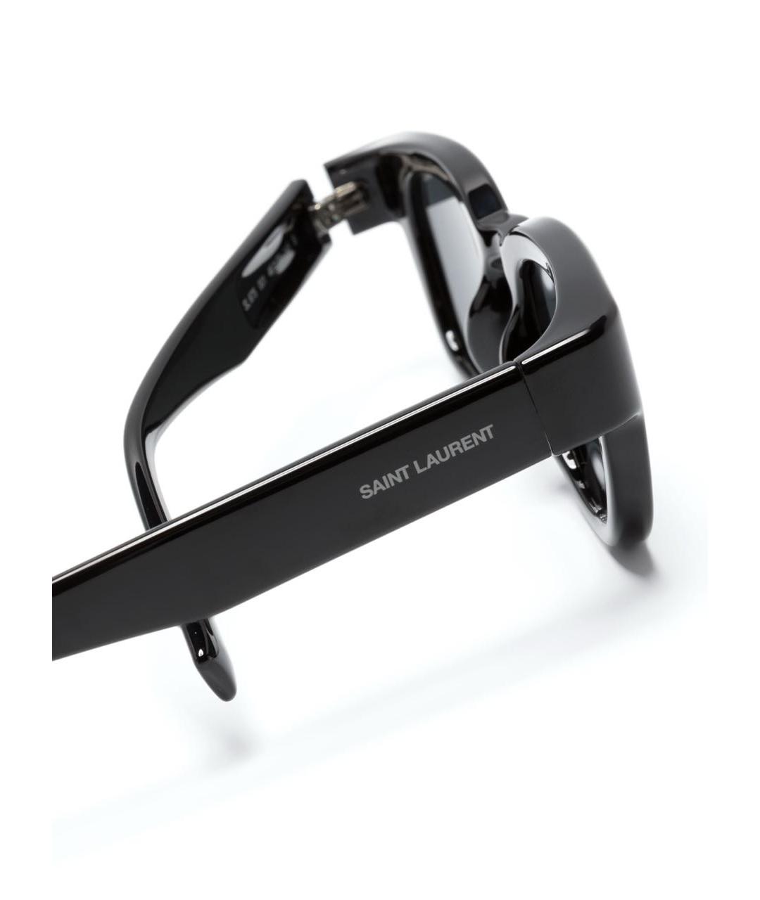 SAINT LAURENT Черные пластиковые солнцезащитные очки, фото 3