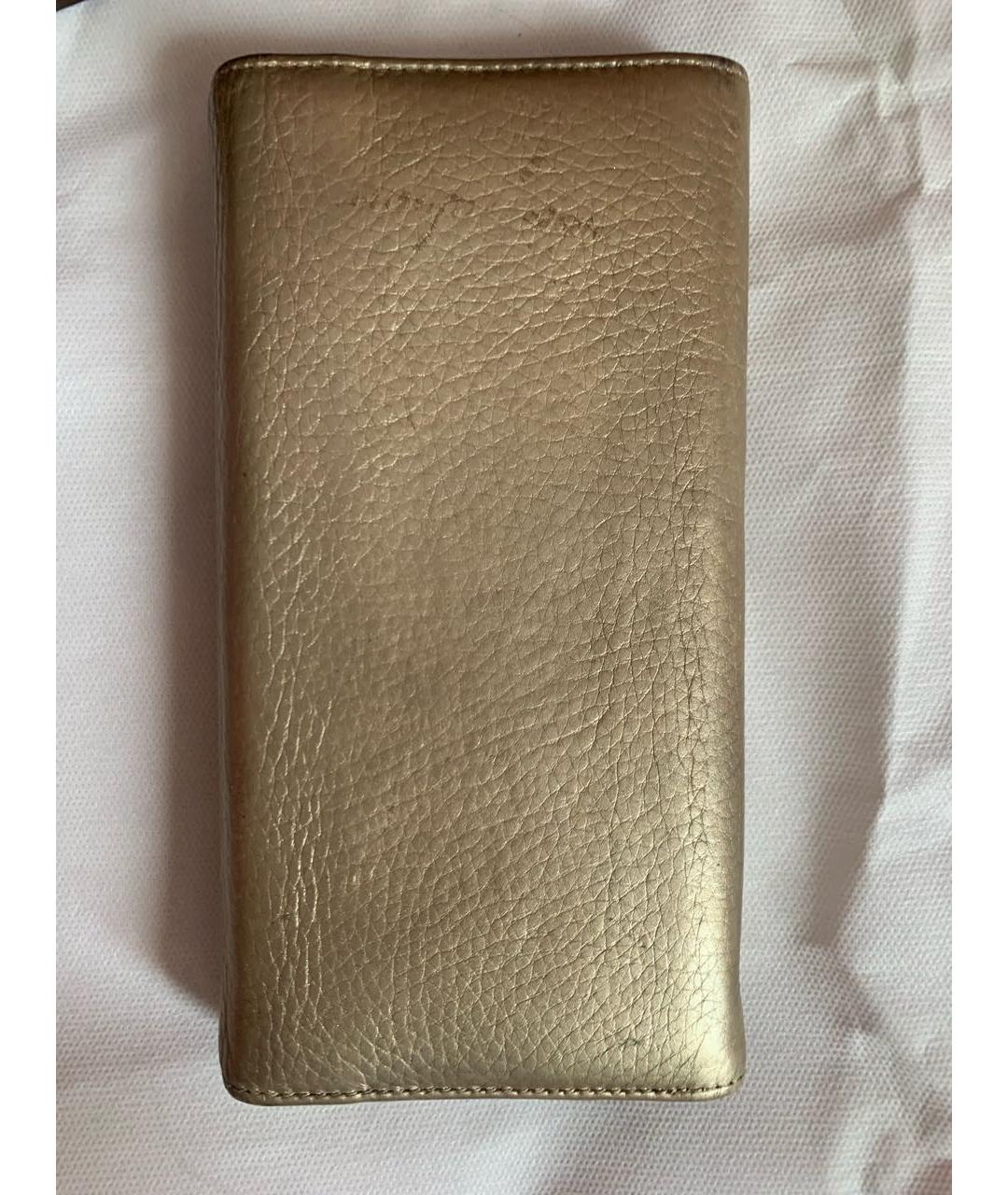 GUCCI Золотой кожаный кошелек, фото 2