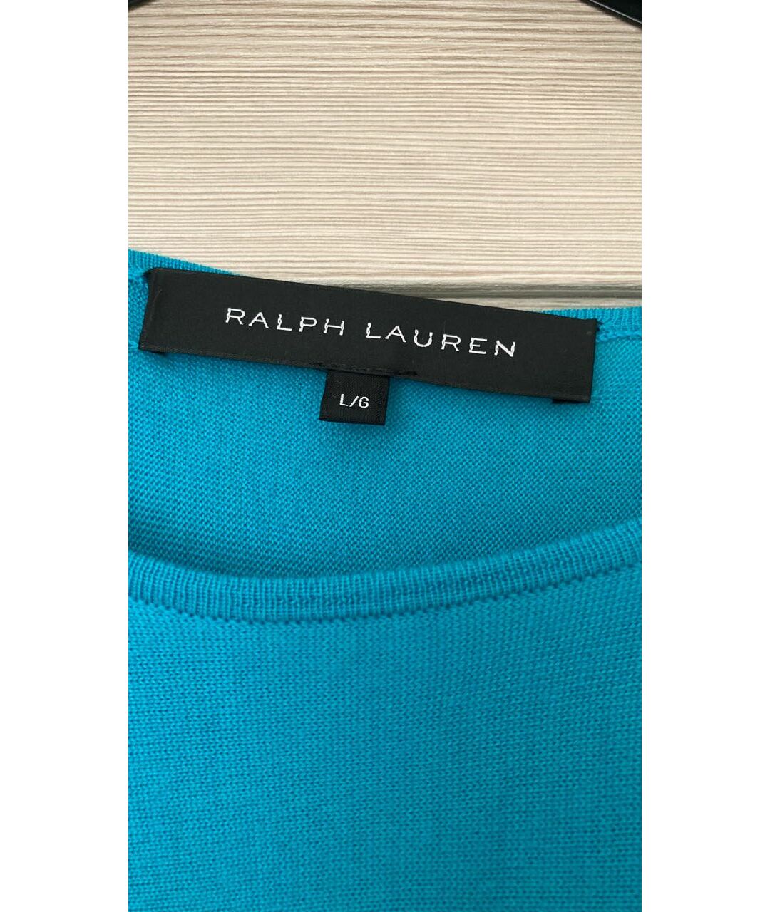 RALPH LAUREN Голубой шерстяной джемпер / свитер, фото 3