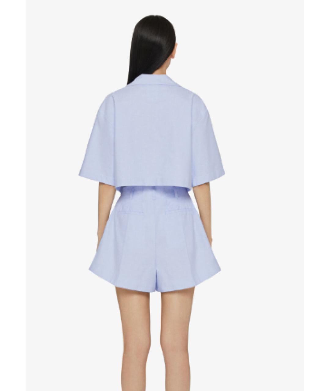 GIVENCHY Голубые хлопковые шорты, фото 6