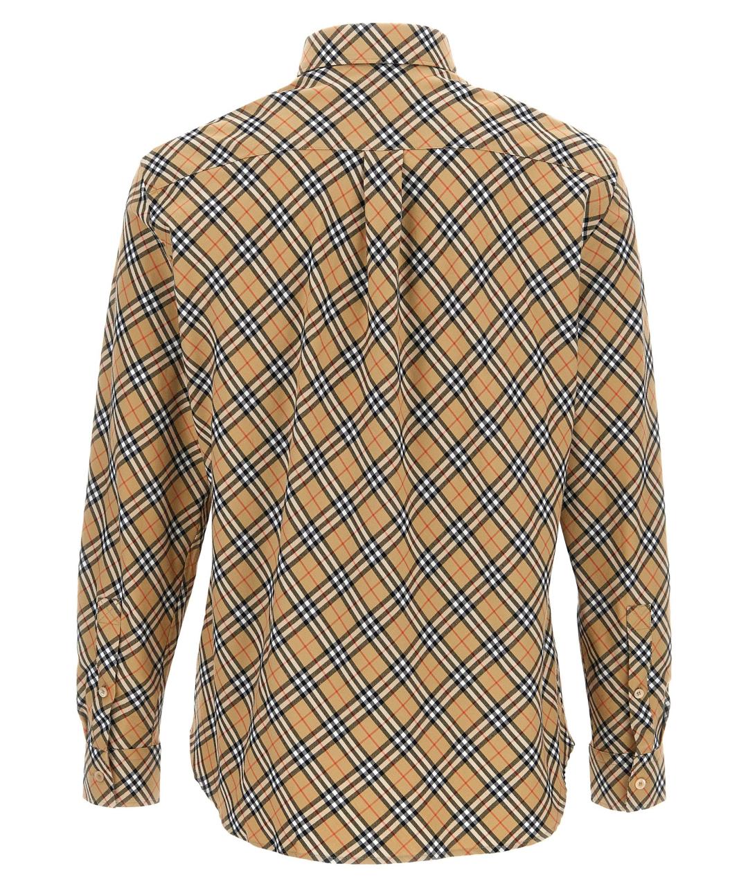 BURBERRY Бежевая хлопковая кэжуал рубашка, фото 2