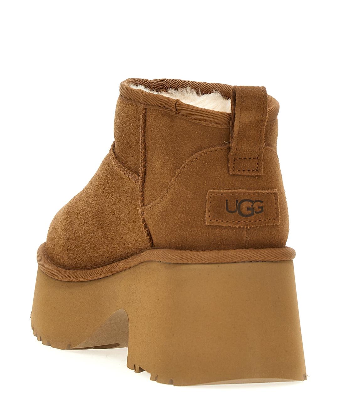 UGG AUSTRALIA Коричневые замшевые ботинки, фото 3