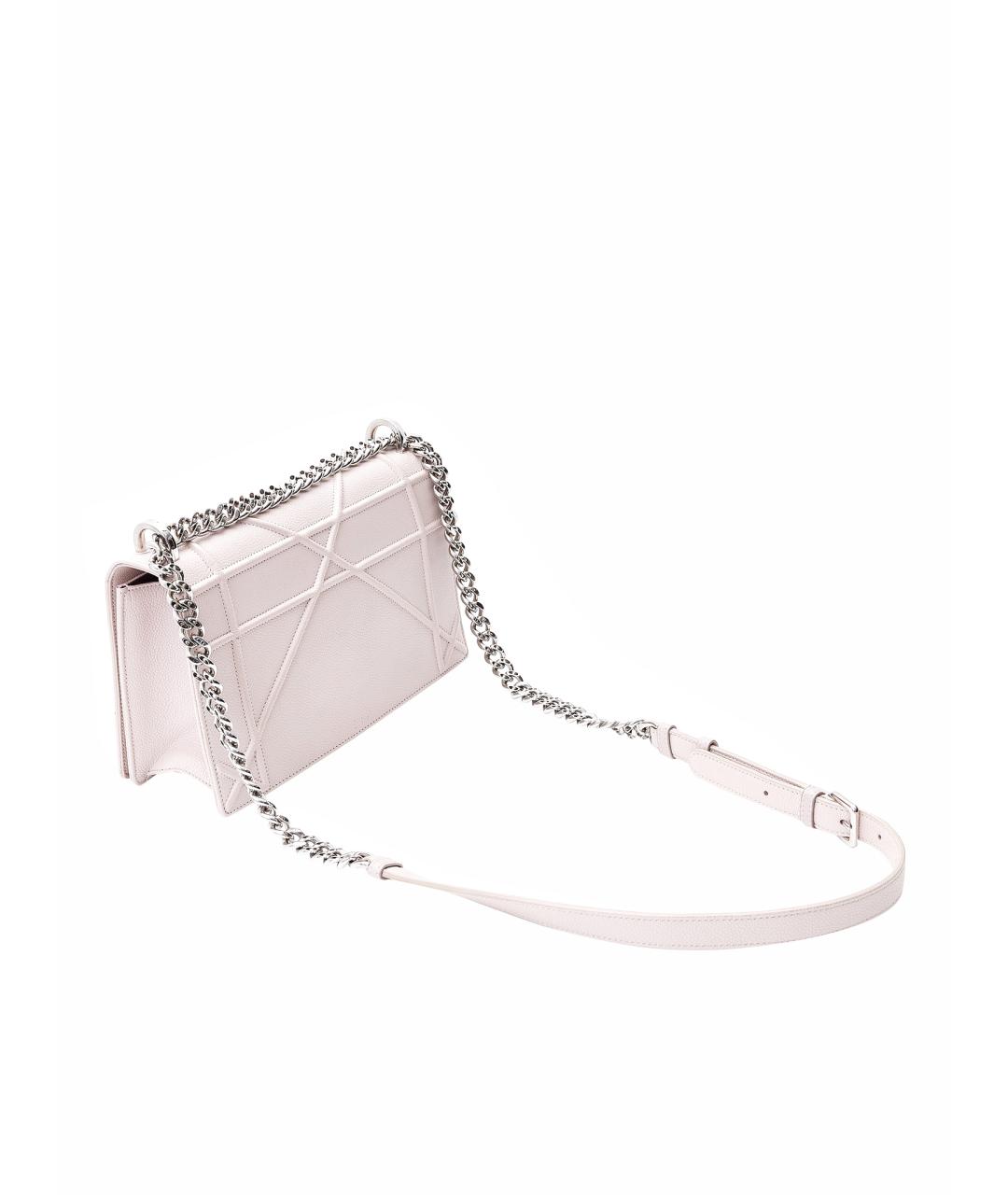 CHRISTIAN DIOR Розовая кожаная сумка через плечо, фото 4