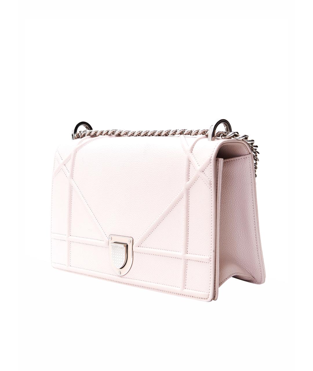 CHRISTIAN DIOR Розовая кожаная сумка через плечо, фото 2