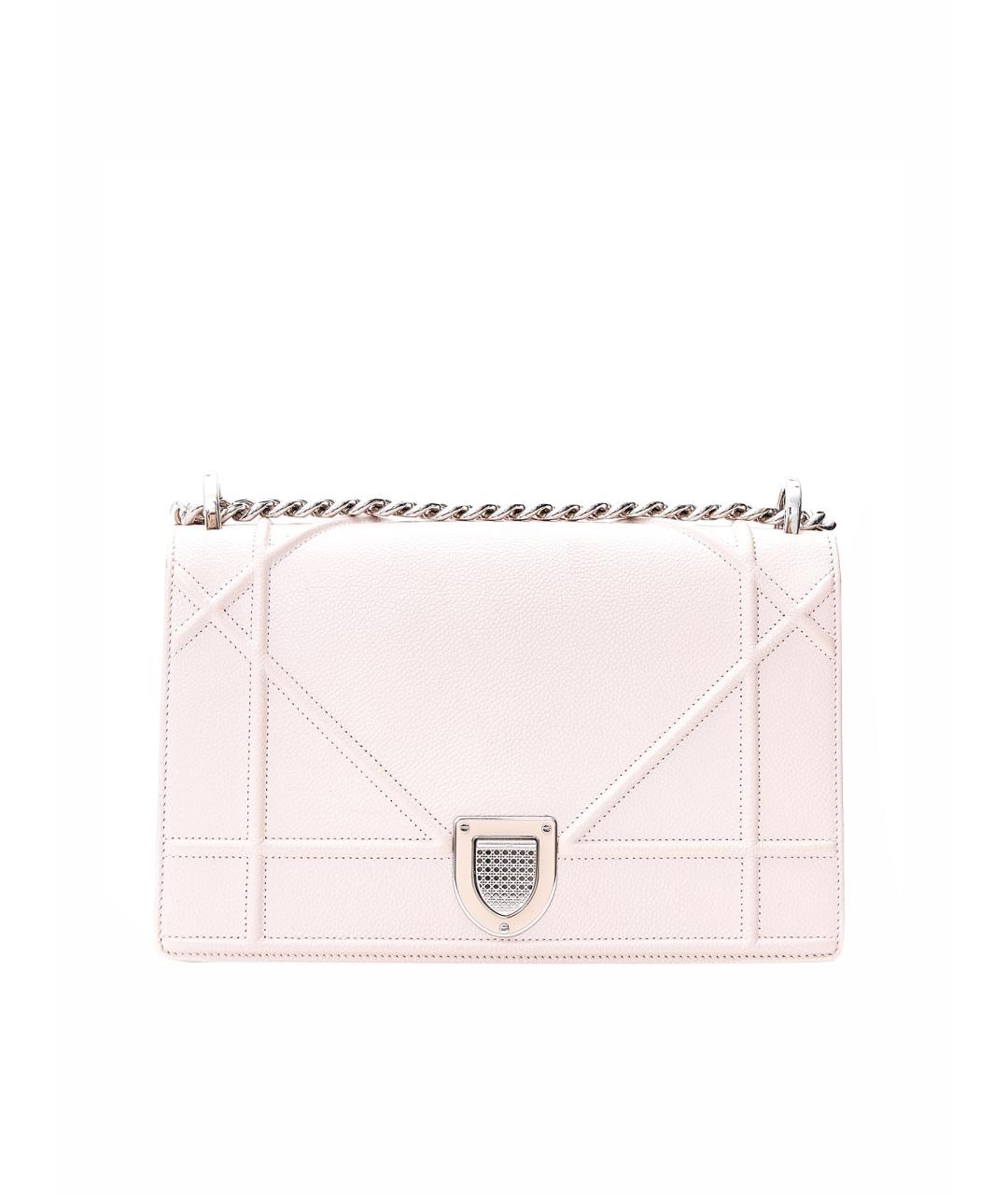 CHRISTIAN DIOR Розовая кожаная сумка через плечо, фото 1