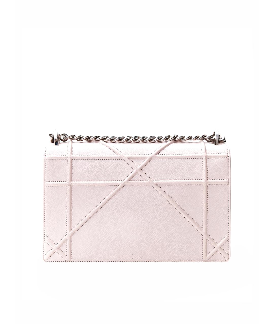 CHRISTIAN DIOR Розовая кожаная сумка через плечо, фото 3