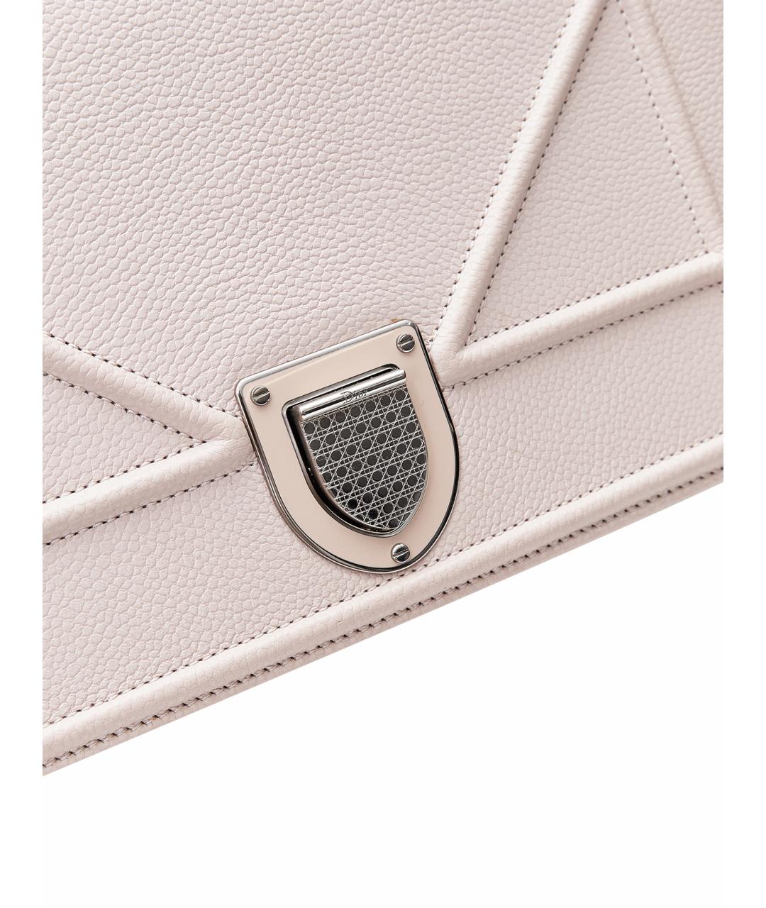 CHRISTIAN DIOR Розовая кожаная сумка через плечо, фото 5