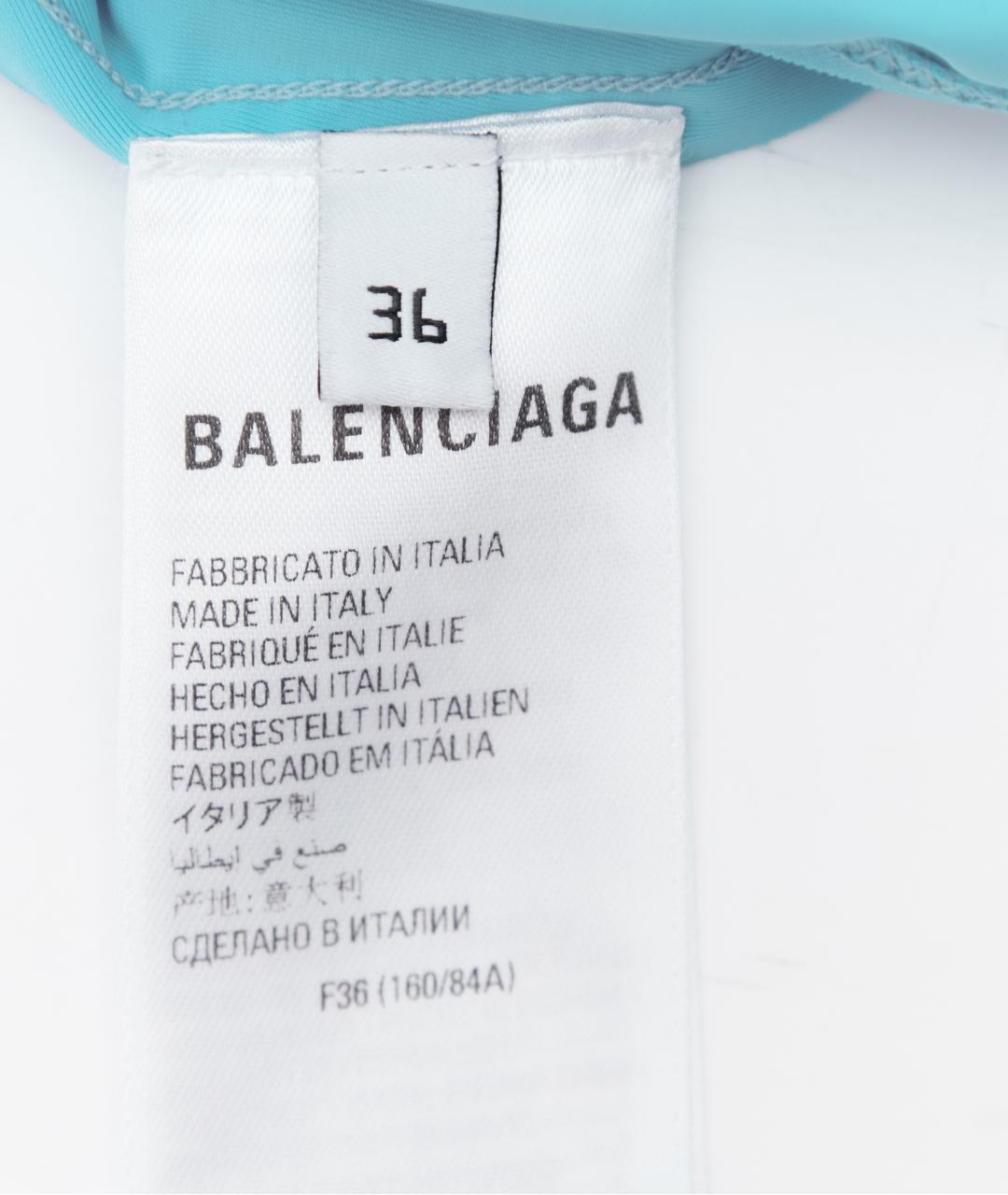 BALENCIAGA Голубое полиамидовое вечернее платье, фото 6