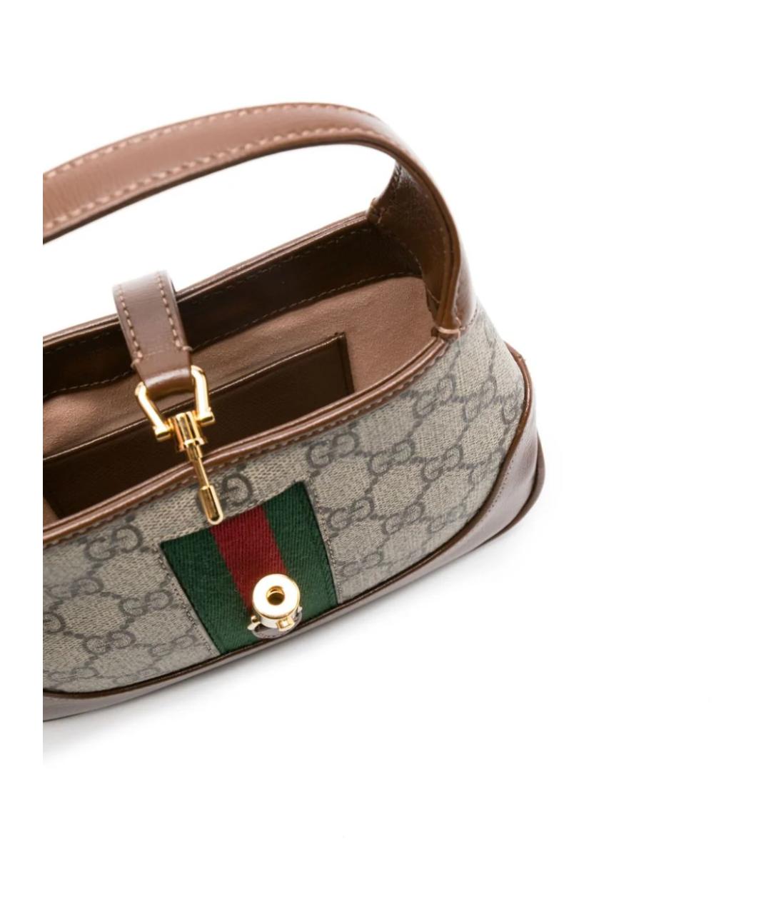 GUCCI Бежевая тканевая сумка через плечо, фото 5
