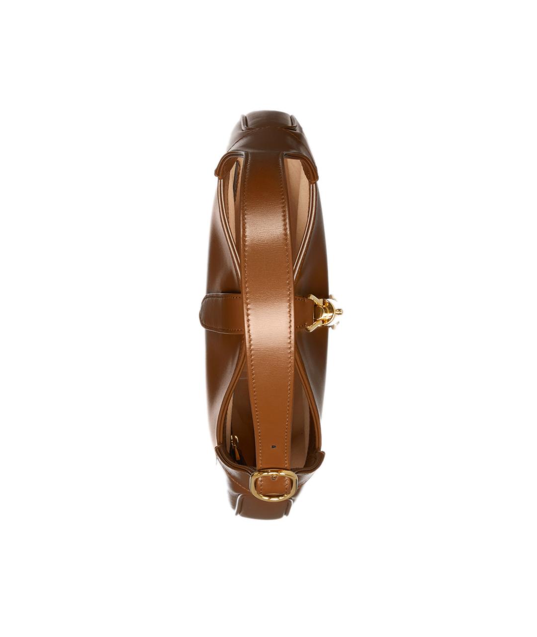 GUCCI Коричневая кожаная сумка тоут, фото 6