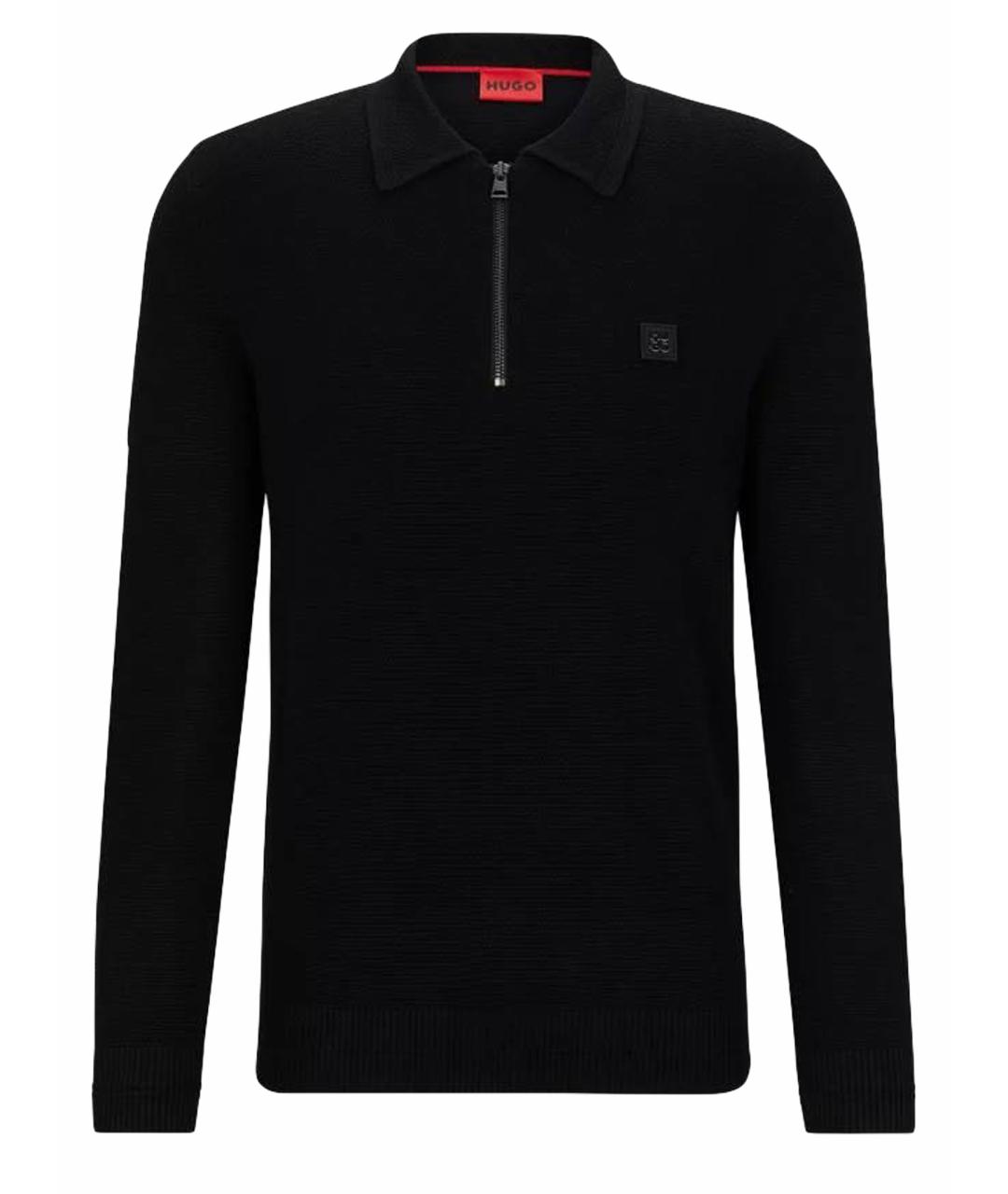 HUGO BOSS Черный хлопковый джемпер / свитер, фото 1