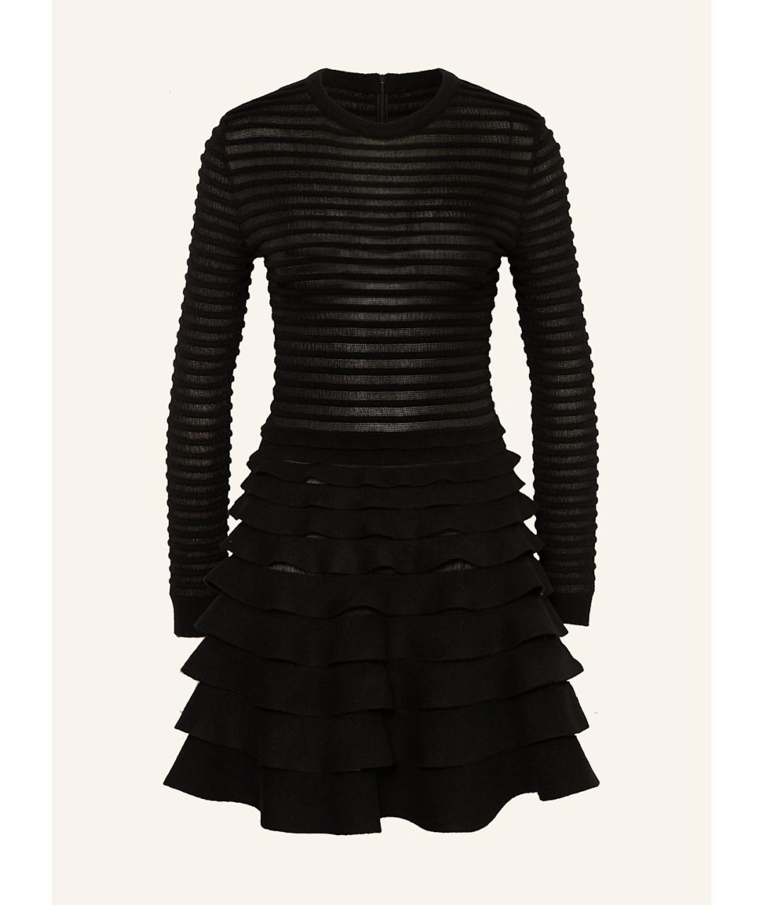 VALENTINO Черное вискозное повседневное платье, фото 8
