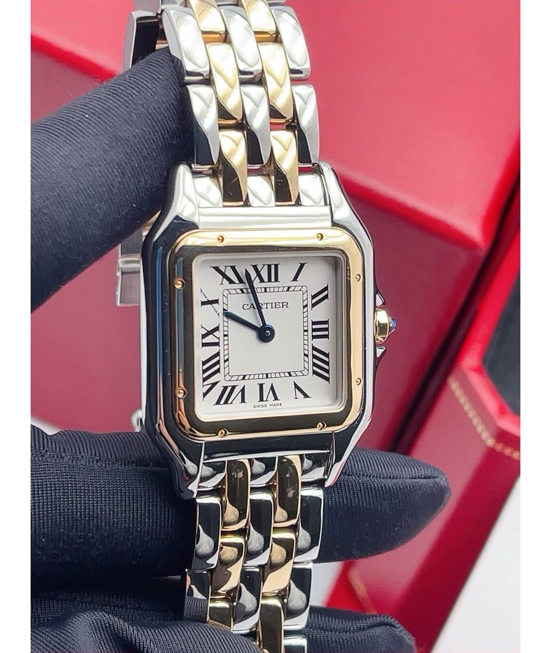 CARTIER Белые часы из желтого золота, фото 6