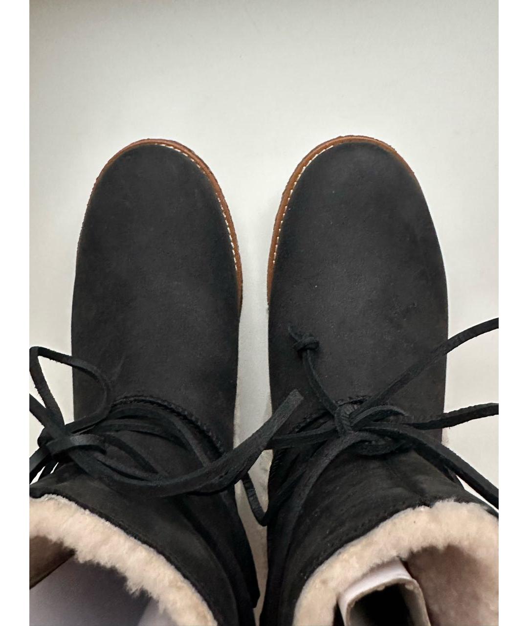 UGG AUSTRALIA Черные кожаные полусапоги, фото 3