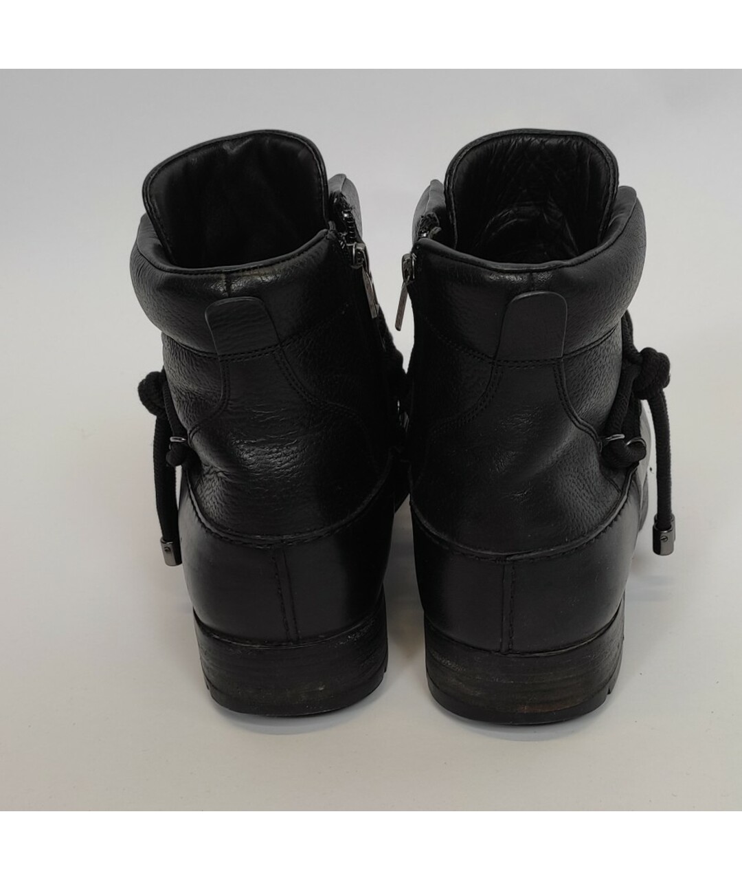 3.1 PHILLIP LIM Черные кожаные высокие ботинки, фото 4