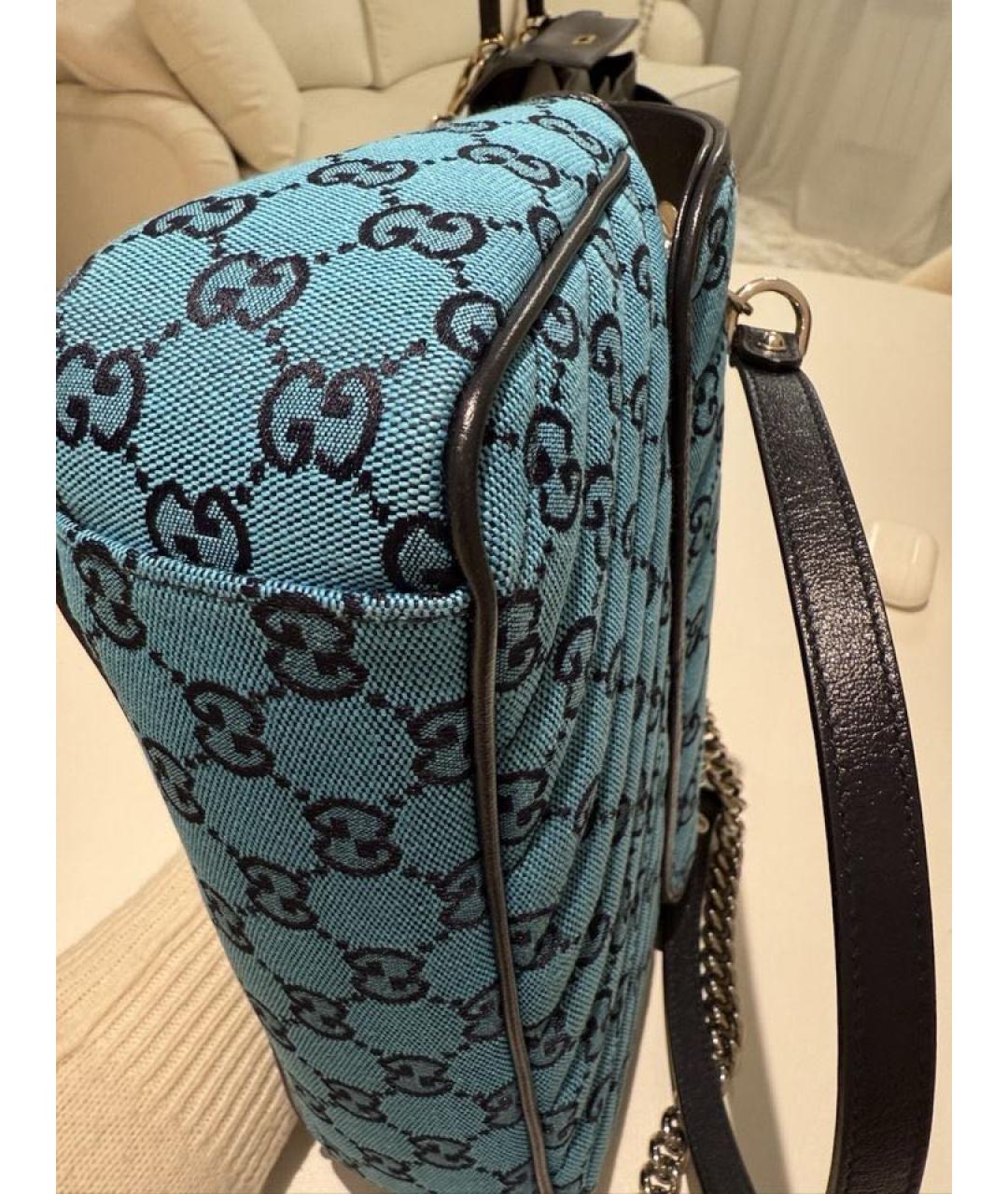 GUCCI Синяя тканевая сумка через плечо, фото 8